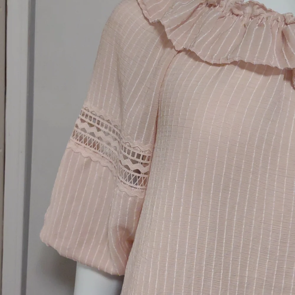 Mine soft pink peasant top